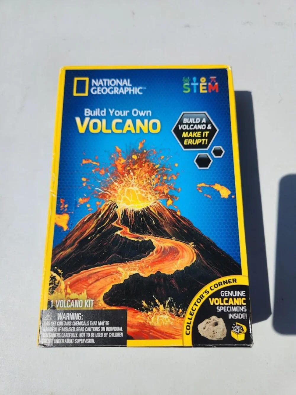 New National Geographic Build your own Volcano Science Kit STEM Toy School Suppl